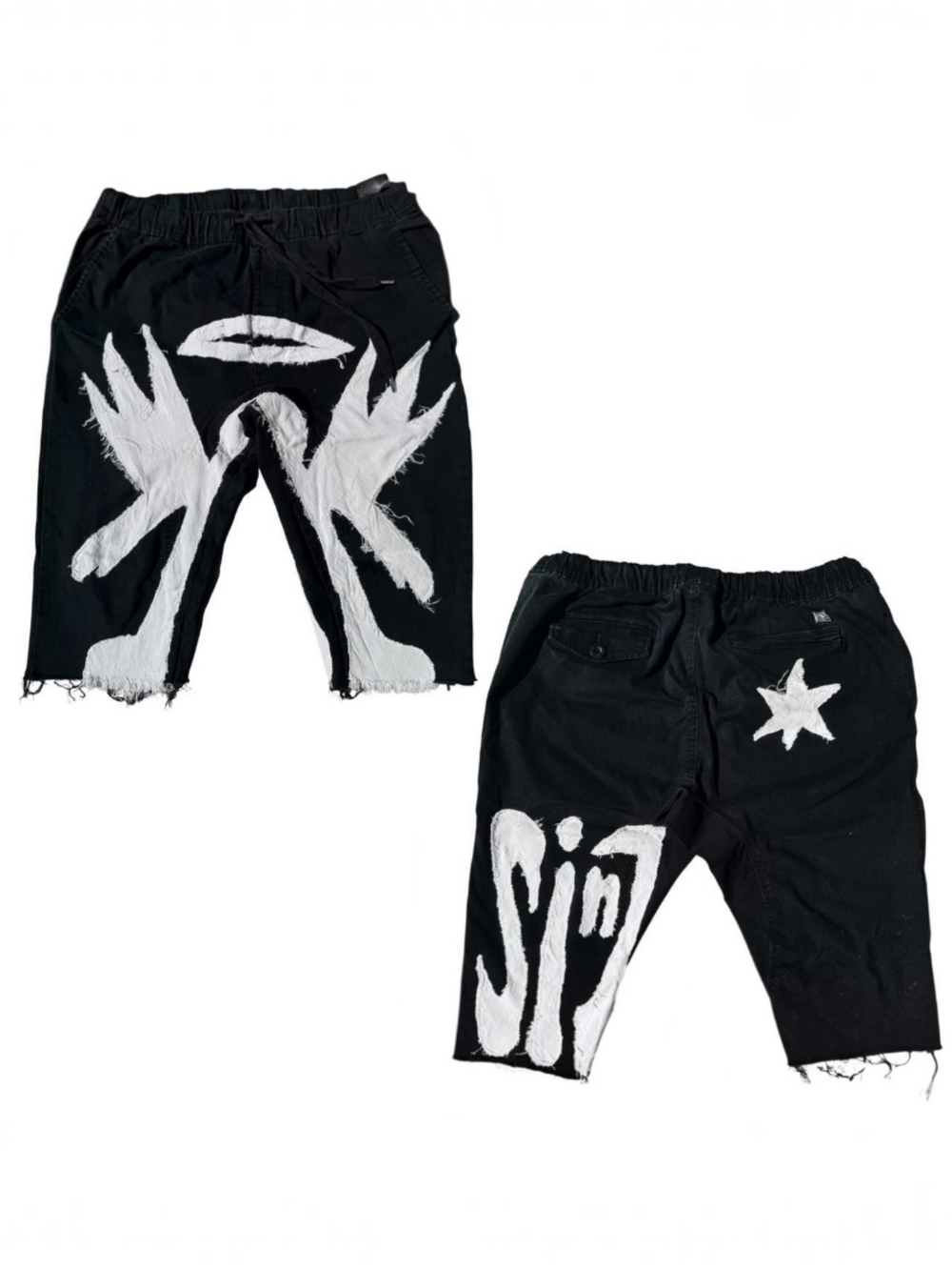 SOUTHPOLE ANGELZ SHORTS constructed of white (323) on SouthPole shorts - Medium